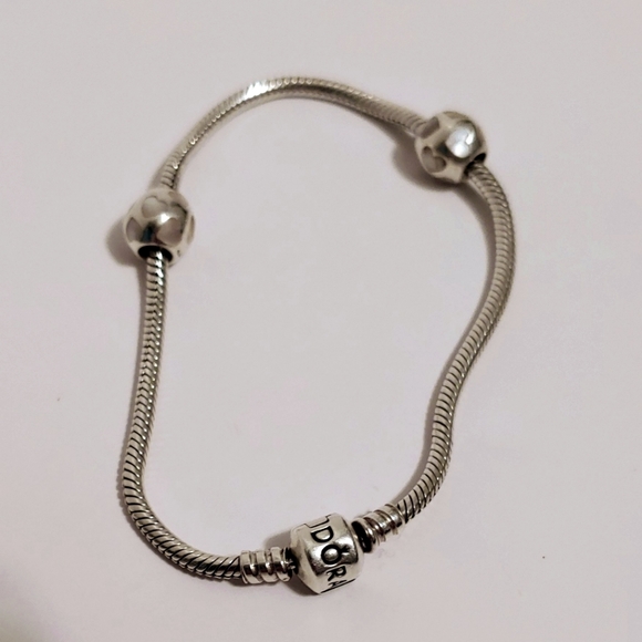 Pandora Bracelet With Two Heart Charms - Picture 3 of 5